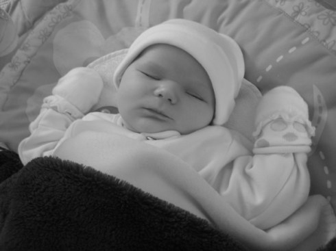 Her favorite position, this time in artsy black & white